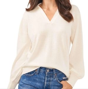 Vince Camuto Ladies Pullover Collared Lightweight Sweater